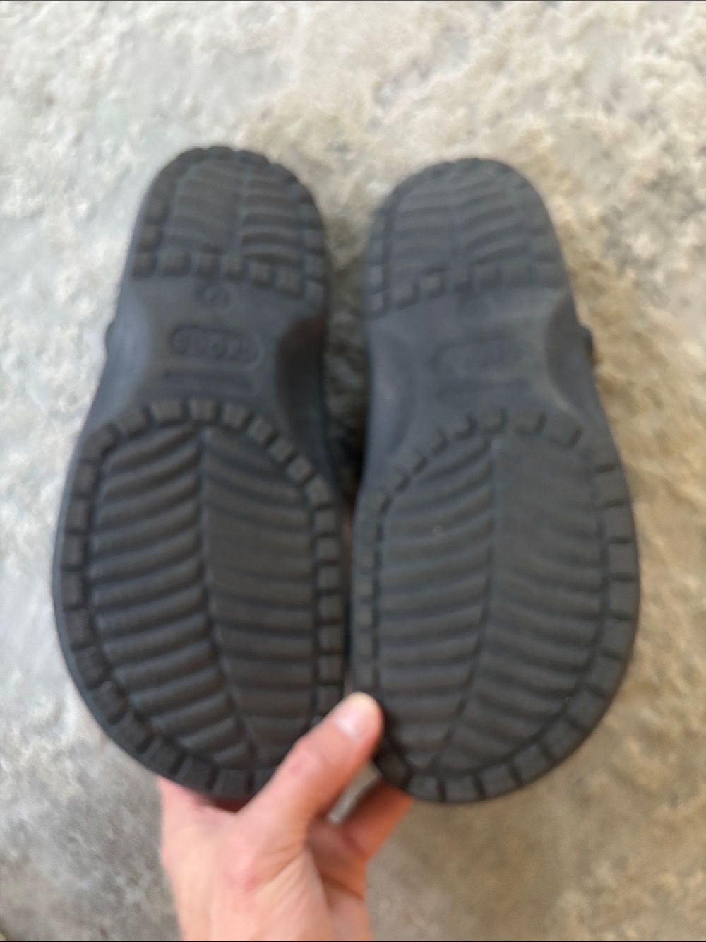 CROCS Classic Black Vented Slip-On Clogs - Picture 3 of 4